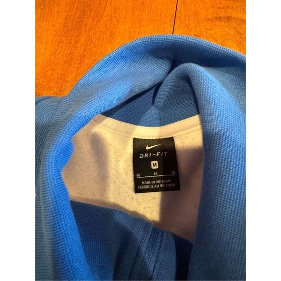 Nike Blue and White Quarter-Zip Sweatshirt - Picture 4 of 5